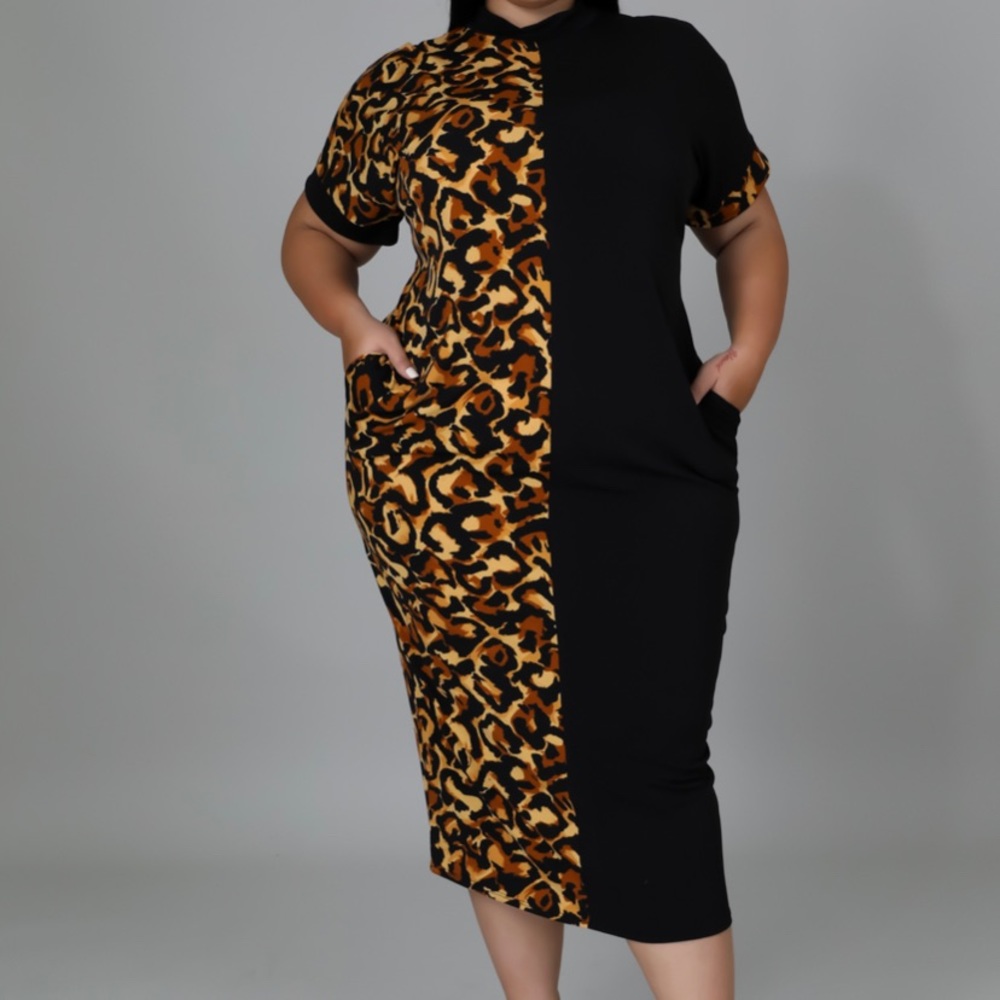 Half-and-half dress